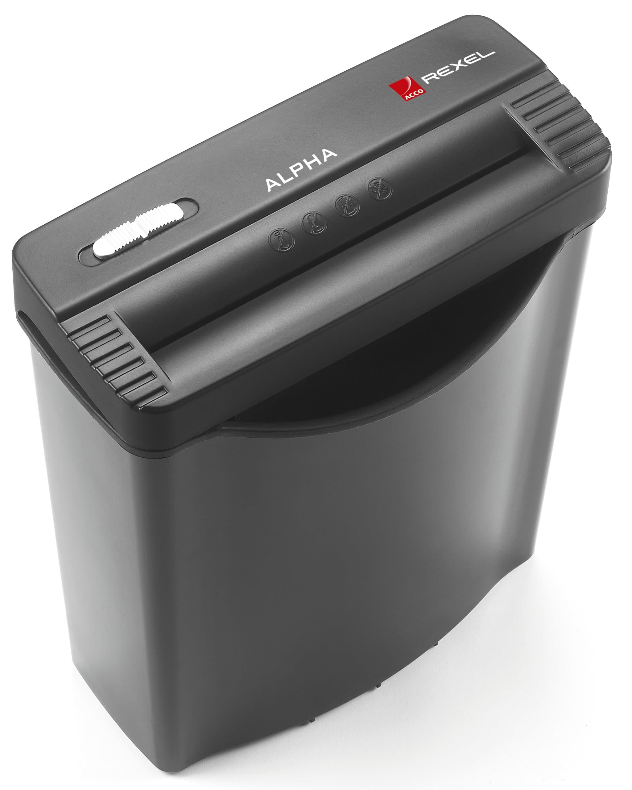 Rexel Alpha 5 Sheet Manual Strip Cut Shredder For Home Or Small Office Use, 10L Bin, Includes Shredder Oil Sheets, Black, 1202020