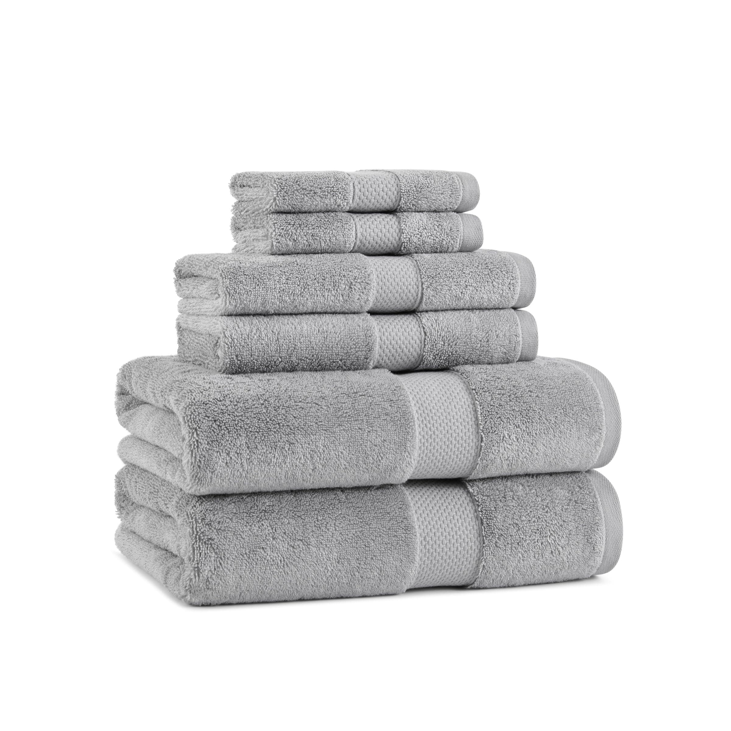 Egyptian Bath Towel Set - Oversized Ultra Soft Thick & Absorbent, 100% Ringspun Egyptian Cotton Bathroom Towel for Spa, Hotel, 600 GSM, Dark Grey