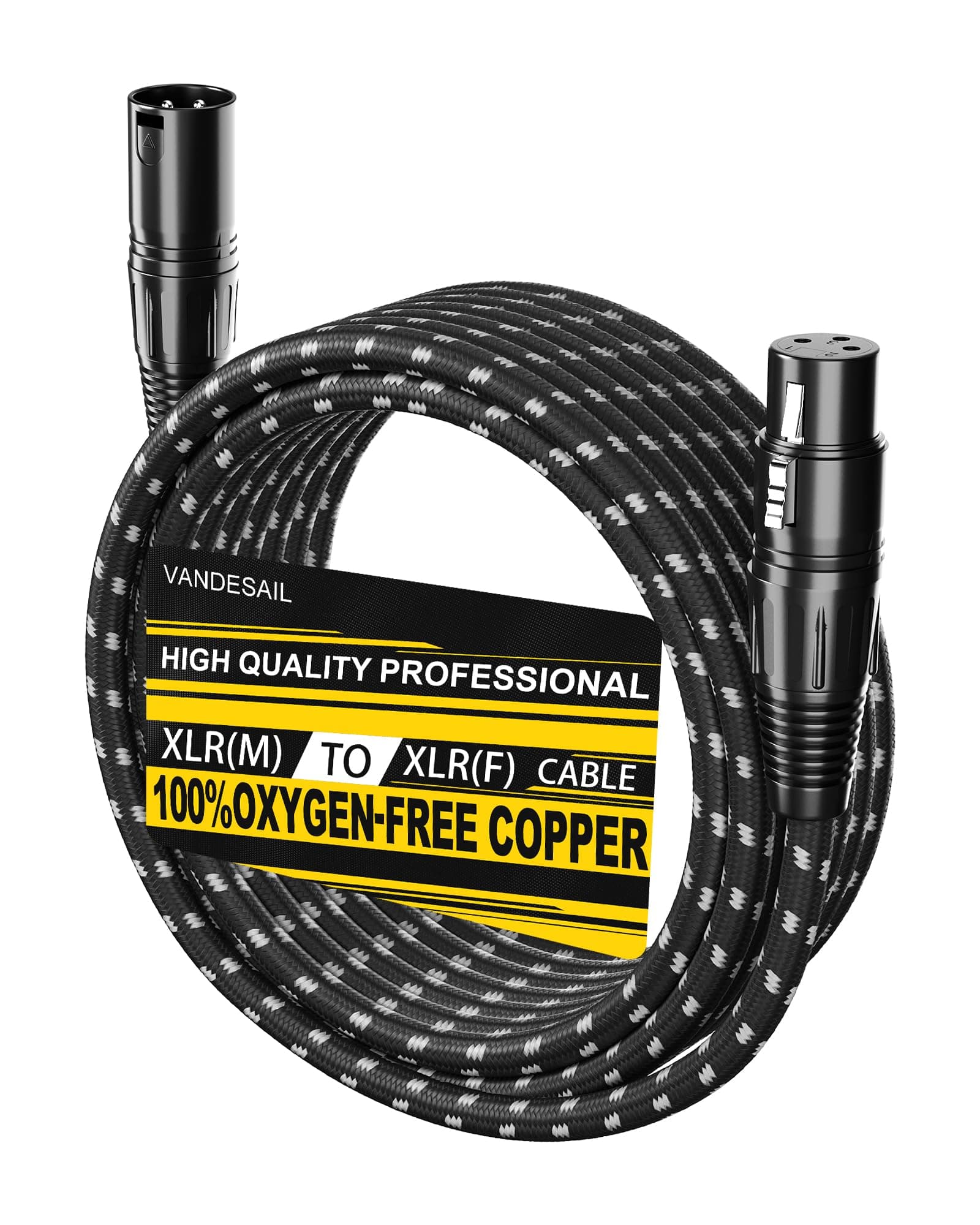 Microphone Cable, XLR Cable 20 ft, XLR Male to Female Balanced Microphone Cord 3 pin, Speakers and Pro Devices Cable, Mic Cord 20 feet(1 Pack)