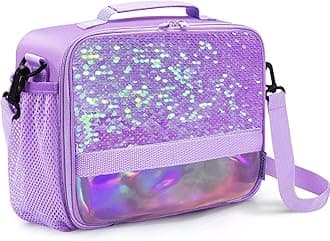 Kids Lunch Box Insulated Kids Lunch Bag,Lunch Box for Girls with Strap and Bottle Holder,Lunch Box for Kids, Toddler Lunch Box with Zipper-Pockets,Girls lunch box Keep Food Cold&Warm for Long Time