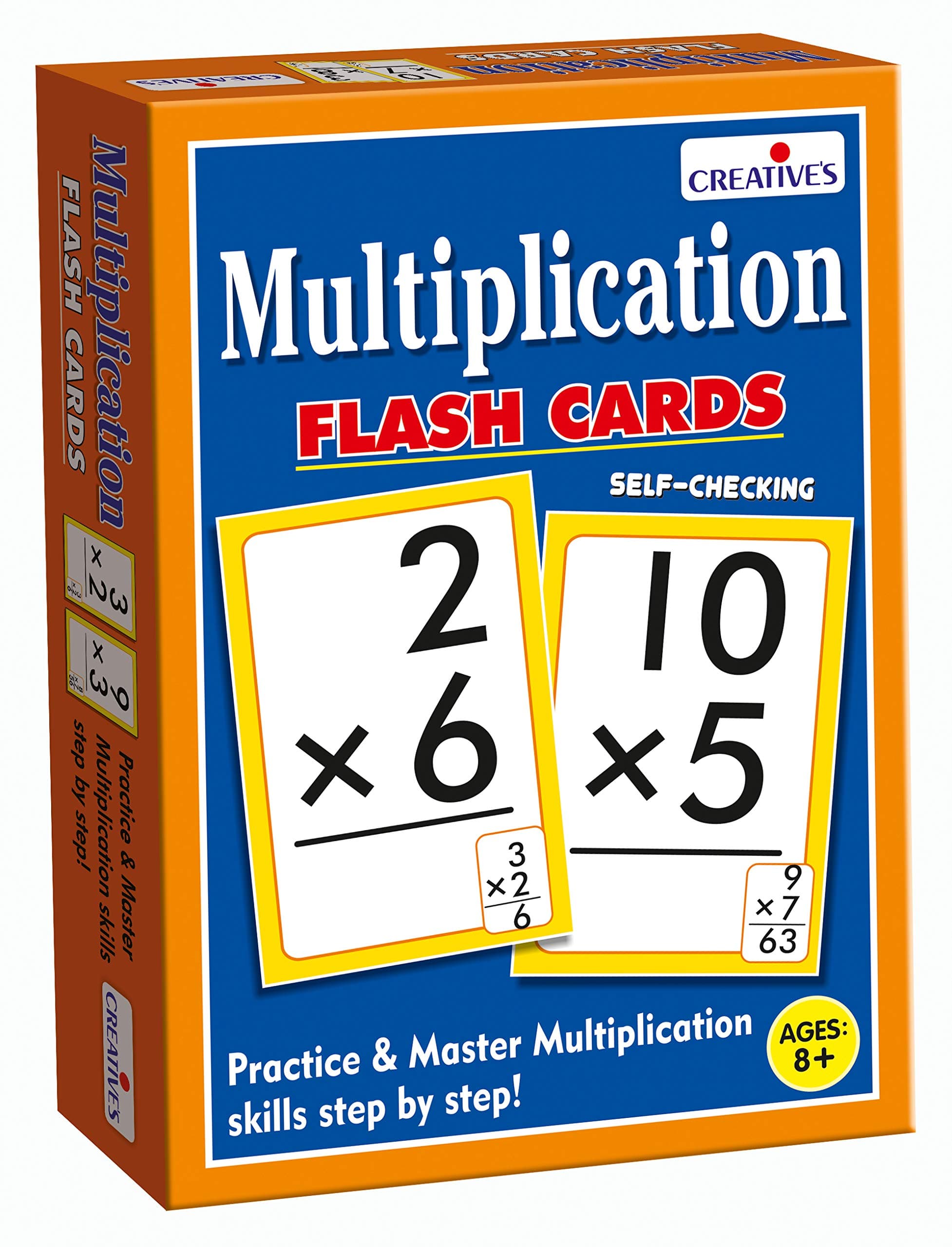 Creative's Multiplication Flash Cards | 40 Double Sided | Math Flash Cards | Learning & Educational | Easy & Fun Way of Learning Multiplication | Ages 8 & up