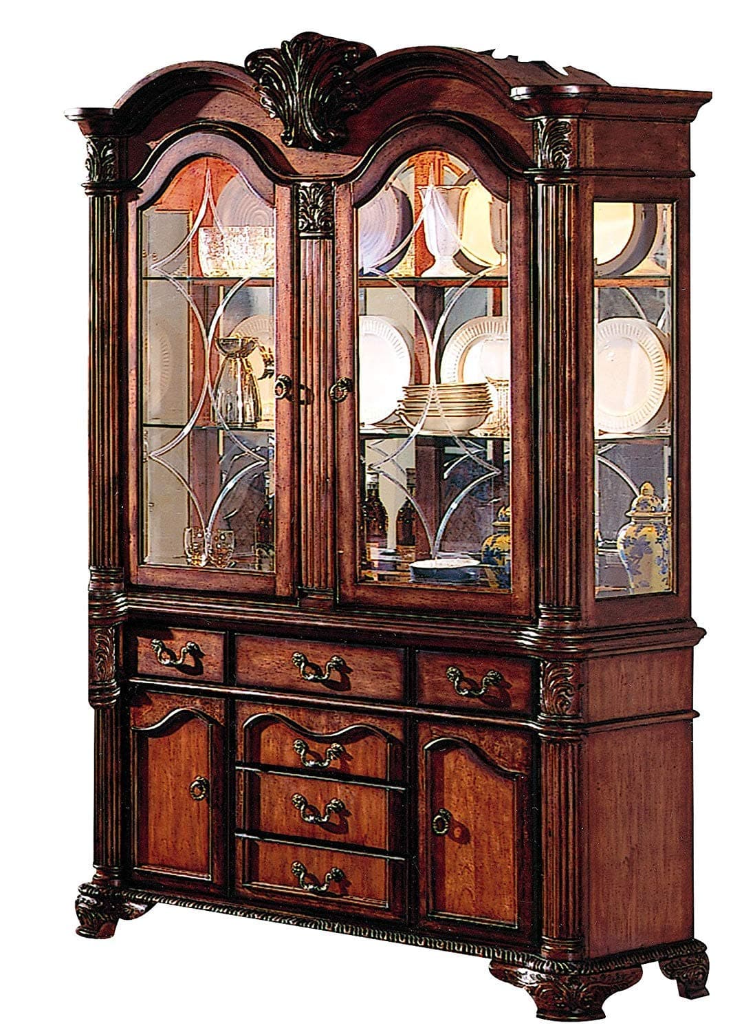 ACME Chateau de Ville Hutch and Buffet, Cherry Finish