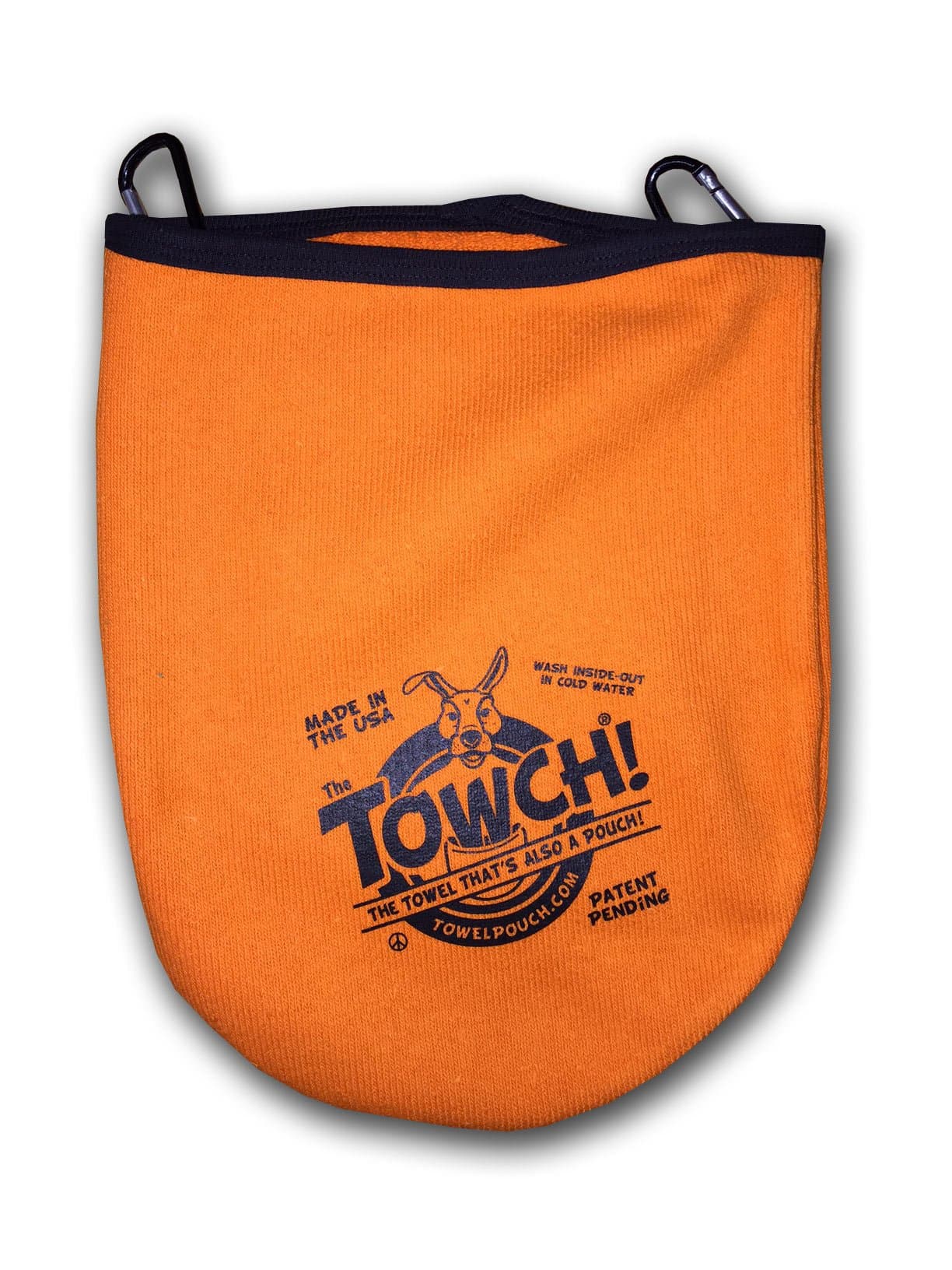 Towch® Disc Golf Towel Pouch - 3 to 5 Disc Bag - Choice of 11 Colors - (Optical Orange)