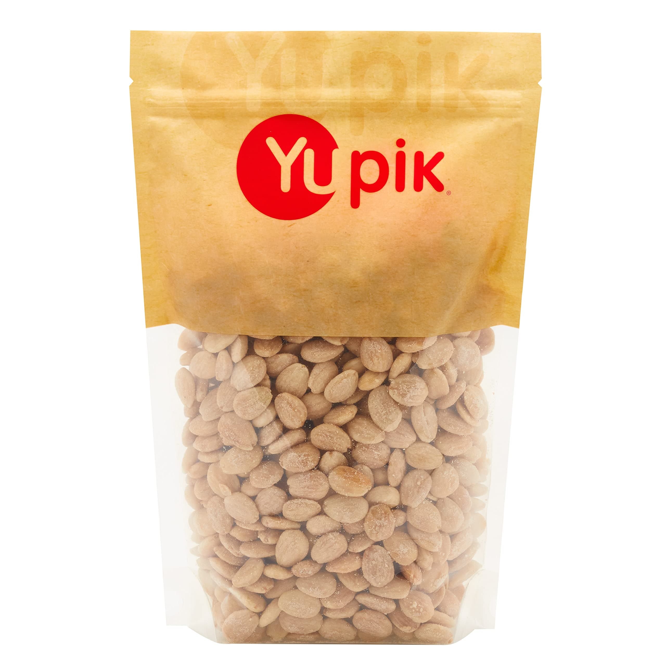 Yupik Roasted Sea Salted Marcona Almonds, 2.2 lb (35.2 oz), Gluten-Free, Vegan, Kosher, Whole Nuts, Salted, Skinless, Blanched, Seasoned Nuts, with Sea Salt, High in Fiber, Savory Snacks