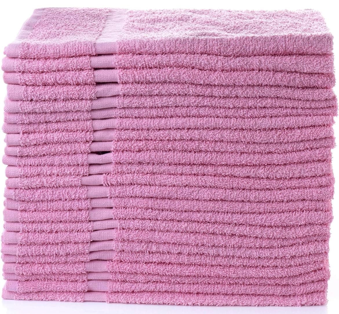 Simpli-Magic Cotton Set, Hand Towels, 16 in x 27 in, Pinky, Pack of 12