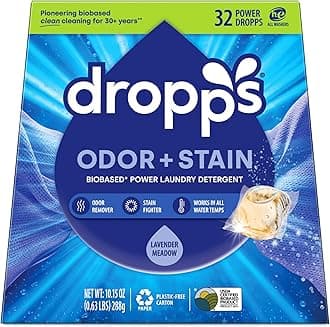 Lavender Eucalyptus Stain and Odour Detergent Pods | Deep Cleaning Fabrics | Keeps Clothes Fresh | Prevents Odours | HE | Powered by Natural Plant Ingredients | Low Waste Packaging | 32 Pack