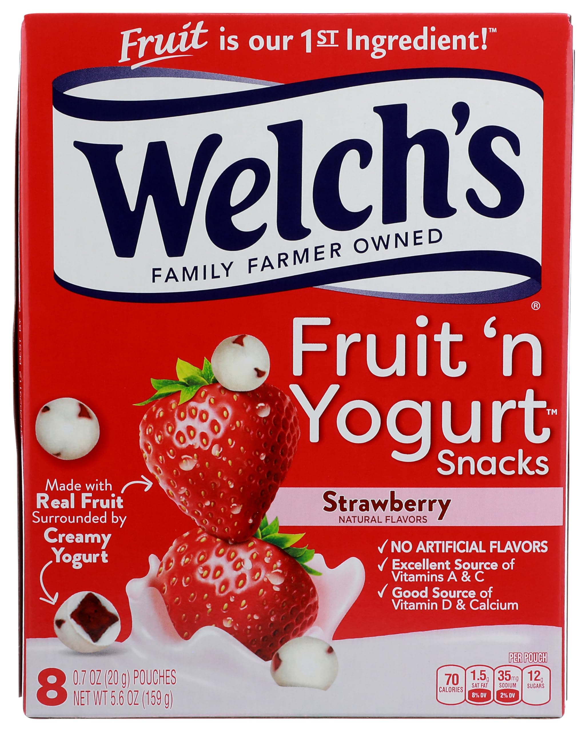 Welchs Fruit n Yogurt Strawberry Fruit Snacks, 8 Ct