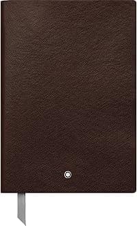 Montblanc Notebook Tobacco Squared #146 Fine Stationery 113638 / Elegant Journal with Leather Binding and Quadrille Pages / 1 x (5.9 x 8.2 in.)