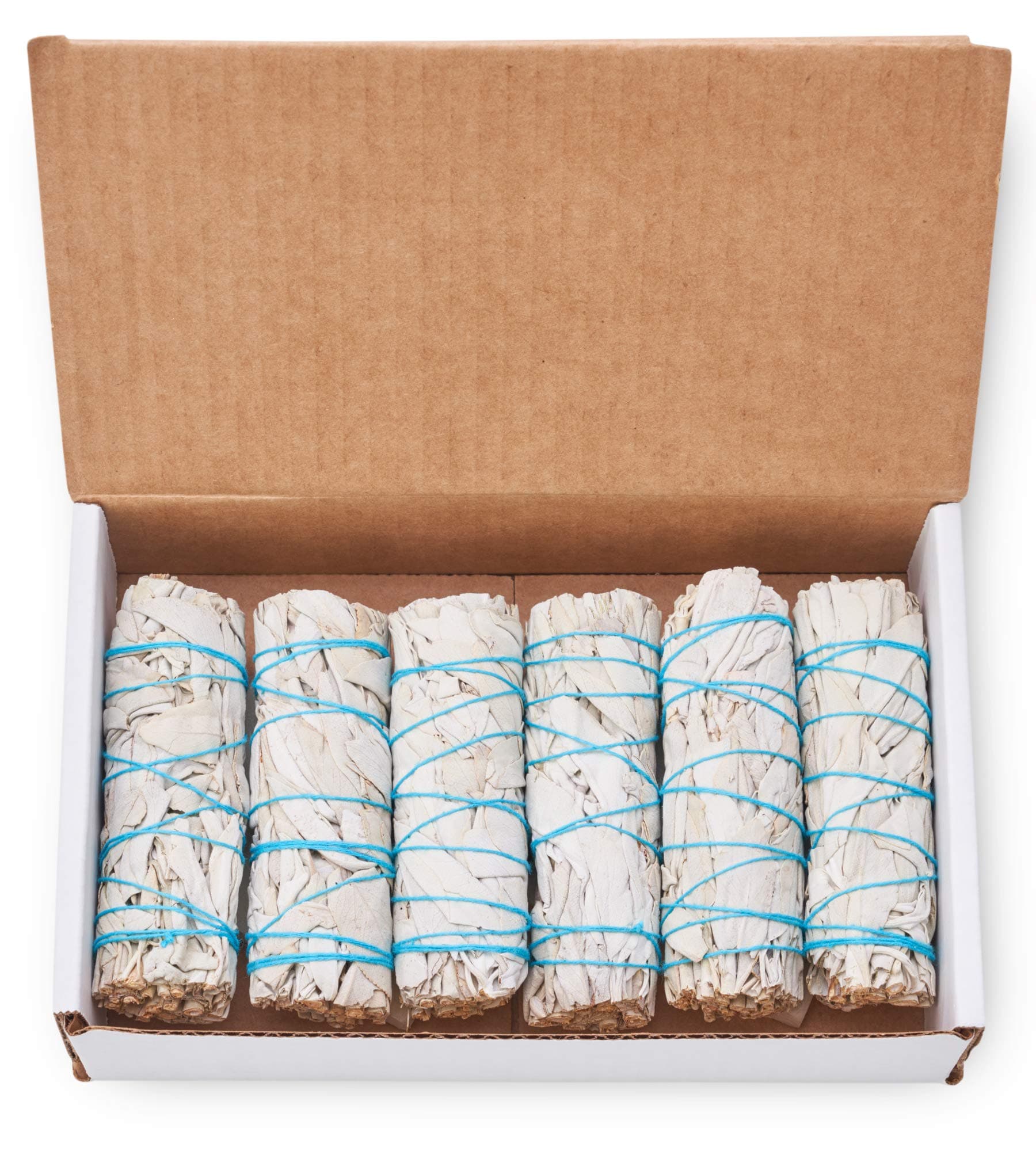 6 Pack White Sage ~ Sage Smudge Sticks for Smudging & Cleansing Energy ~ Bulk/Wholesale ~ Sustainably Grown (6 Pack)