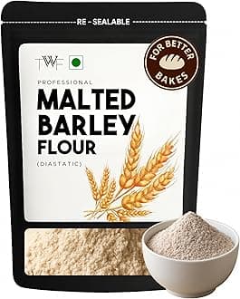 TWF Malted Barley Flour | 1kg | Professional | Diastatic | With Resealable Packaging | Great Essential for Baking | No Added Flavor | No Added Color | Low in Gluten