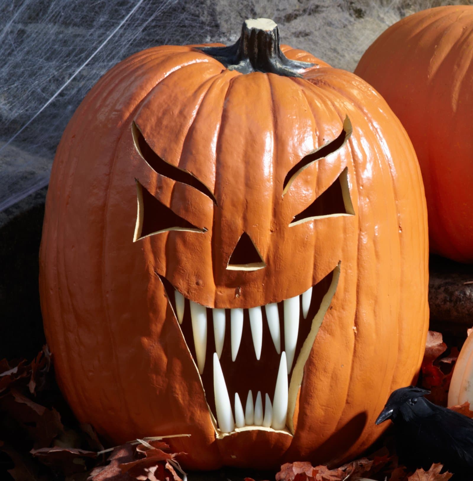 Halloween Pumpkin Carving Kit - Pumpkin Teeth for your Jack O' Latern - Set of 18 Bright White Fang Pumpkin Teeth