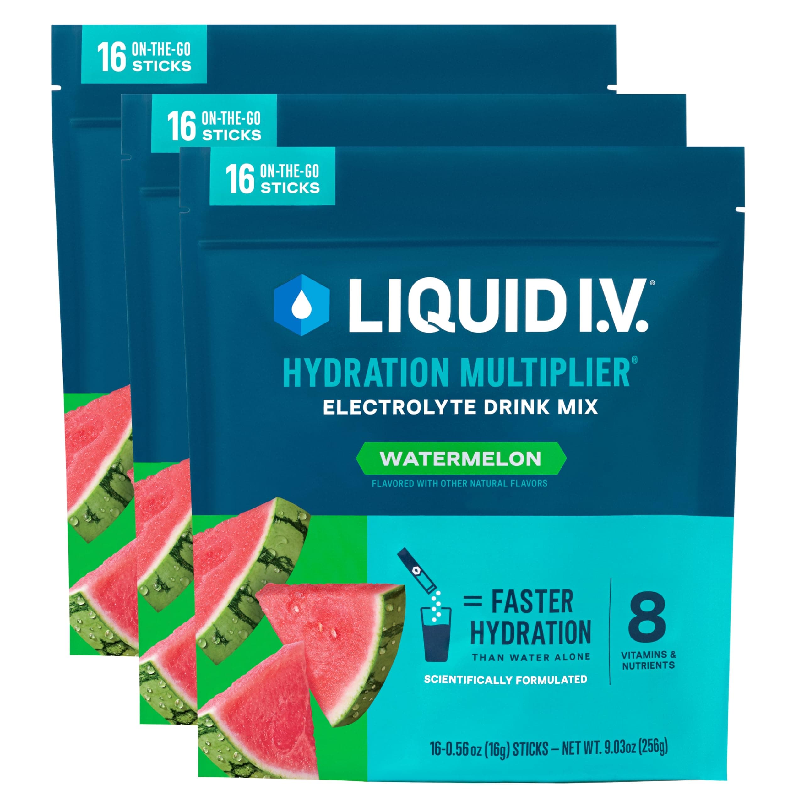Hydration Multiplier - Watermelon | Electrolyte Powder Drink Mix | 3 Pack (48 Servings)