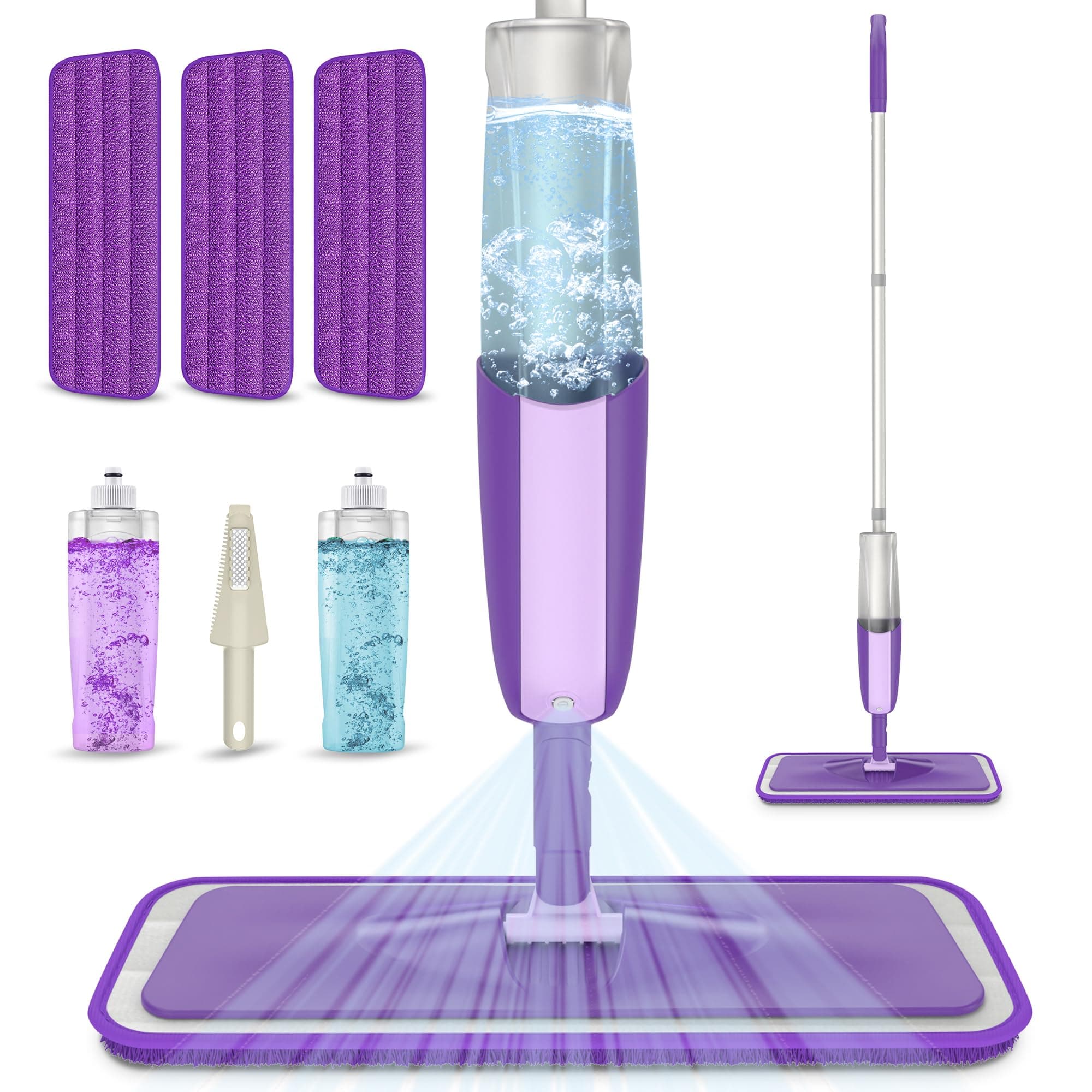 Spray mop with 2 bottle 3 pads