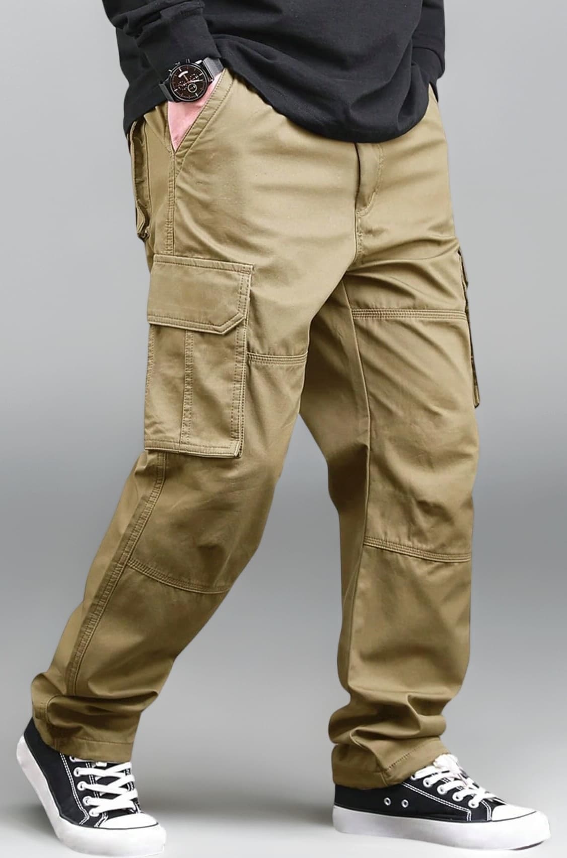 Lymio Cargo for Men || Cotton Cargo Pant || Drawstring Waist Pant (Also Available in Plus Sizes) (46-49)