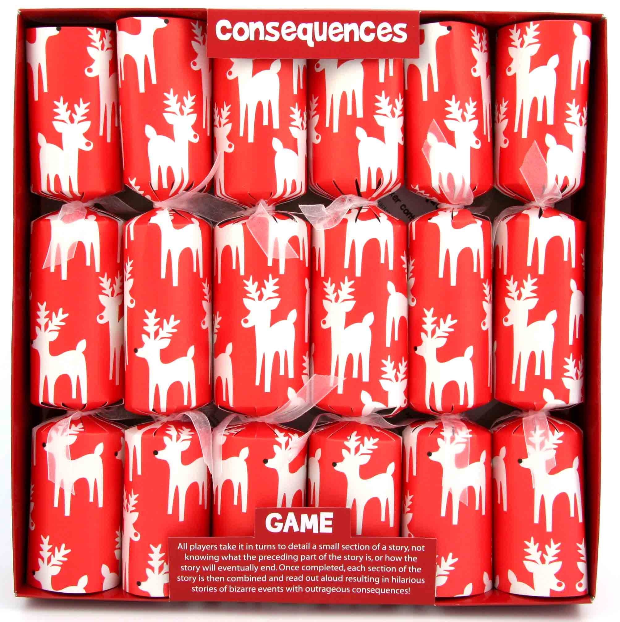 Kuckoo Crackers - 6 x 12-inch Consequence Game Christmas Crackers
