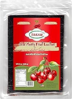 Takam Lavashak Sour Cherry Fruit Leather Authentic Persian Style Sour and Salty Fruit Layer 6 OZ - 168g