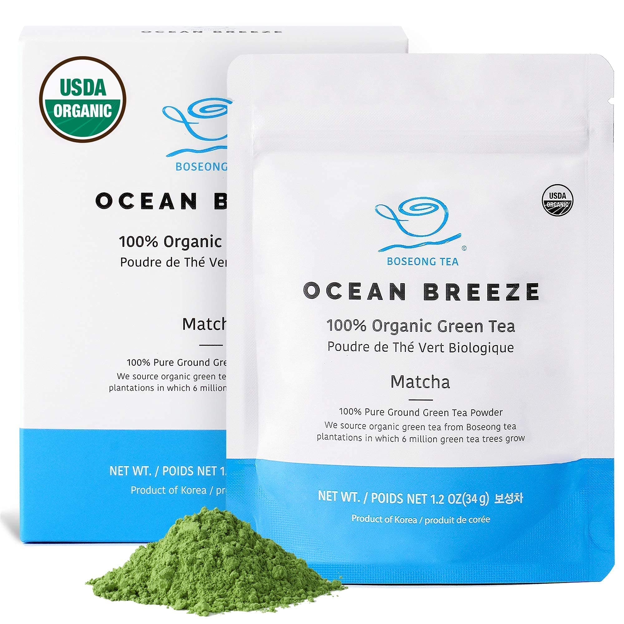 Organic Matcha Green Tea Powder [1.2 oz Starter] Culinary Grade Korean Tea, USDA Organic, Hand-Picked Authentic South Korean Food Vegan Non-GMO