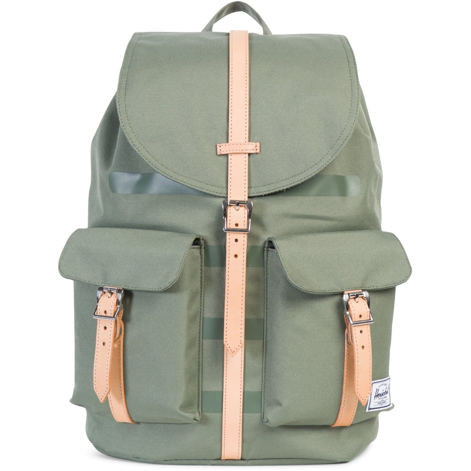 Supply Co. Women's Dawson Backpack, Deep Lichen Green Stripe/Tan, One Size