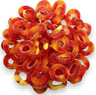 Premium Peach Rings -1.5 lbs Delicious Peach Flavor Soft Sweet Gummy Rings in Resealable Bag, Perfect for Snacks, Parties and Gifts - Tasty Peach Juicy Gummies for Kids and Adults(24 oz)