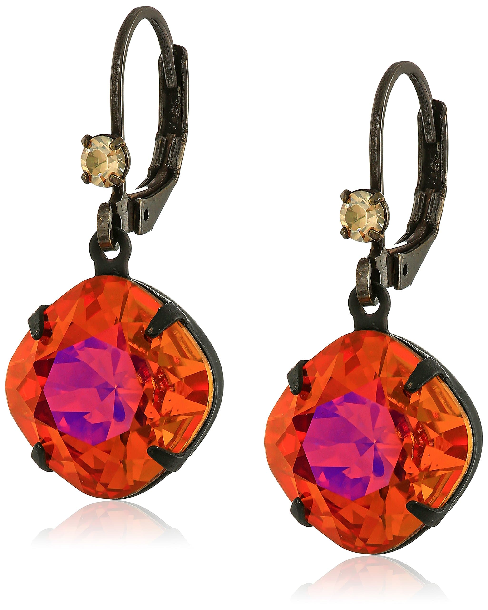 Astral Pink Dangling Cushion Earrings