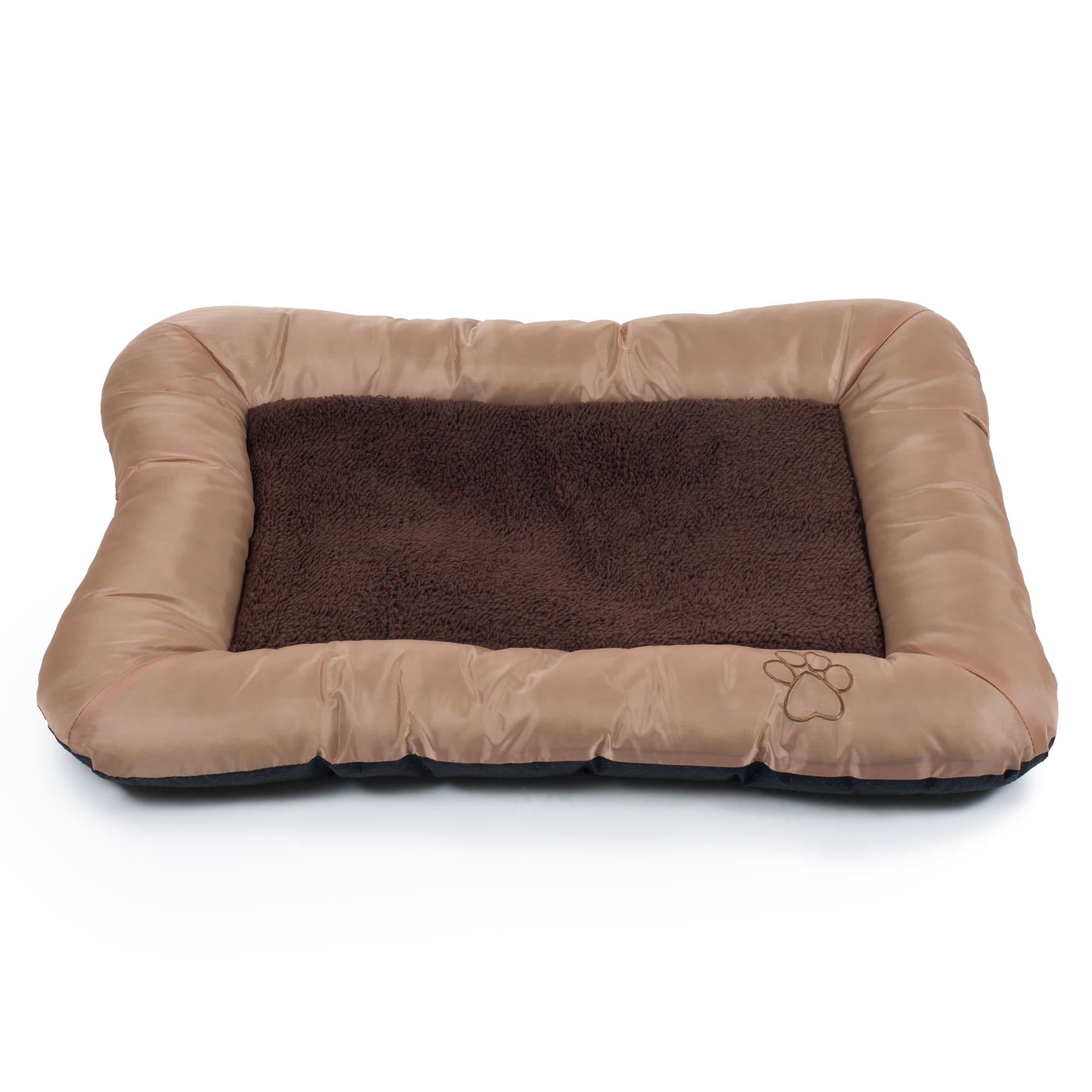 PETMAKER 43" x 29" Plush Cozy Pet Bed - Tan