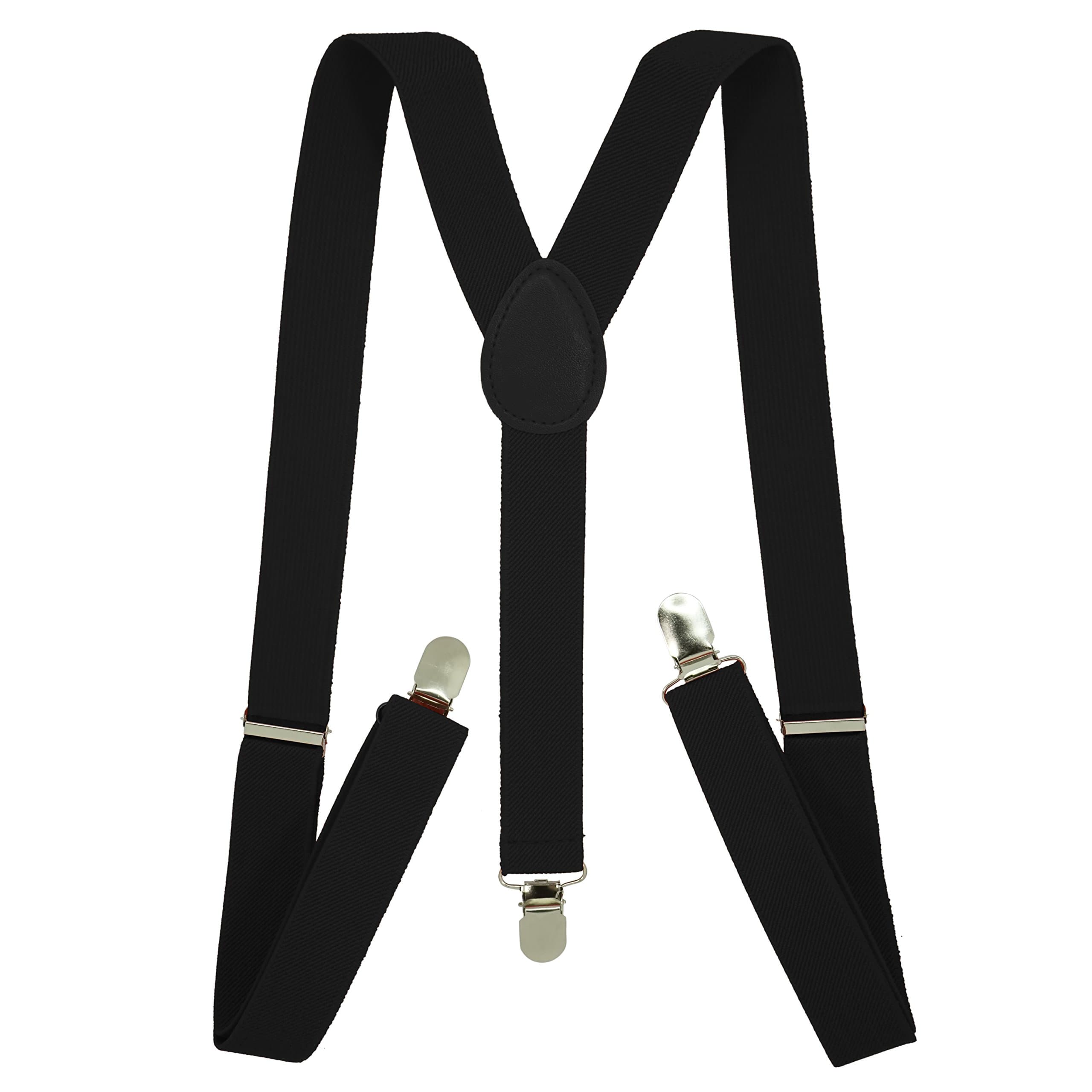 Men's Suspenders - 1" Width Adjustable Straps - Stylish Y Back Style by SEEMAVI