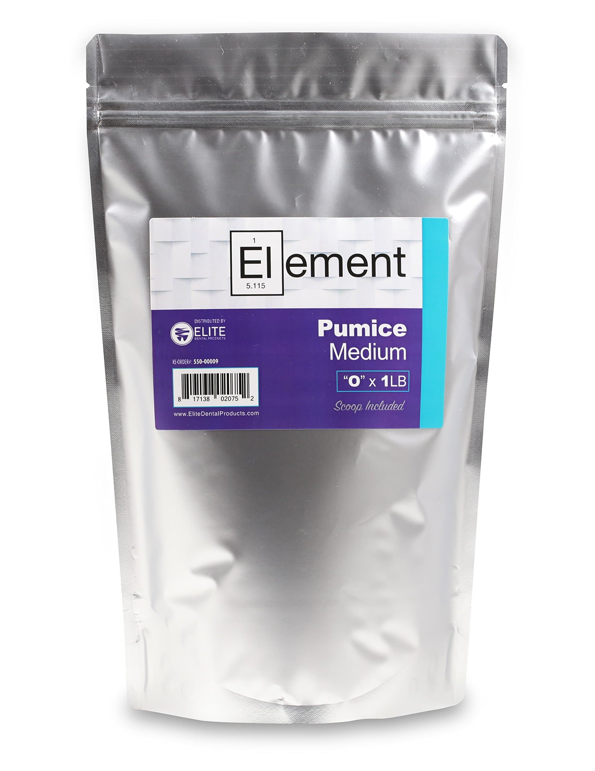 ELEMENT Dental Pumice Powder 1 lb Bag - Versatile Abrasive for Cleaning, Polishing, Beauty Products, Dental Lab, and Rock Tumbling (Medium"O")