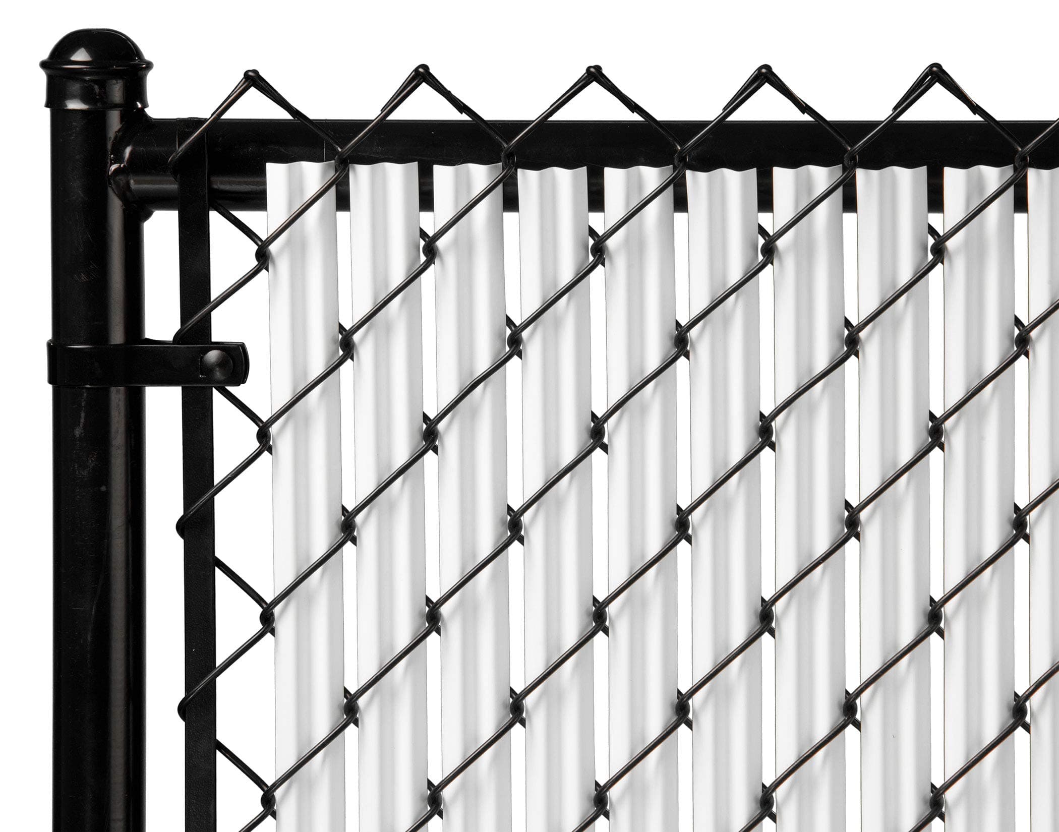 Made in America Slat Depot Single Wall Bottom Locking Privacy Slat for 3', 4', 5', 6', 7' and 8' Chain Link Fence (5ft, White)