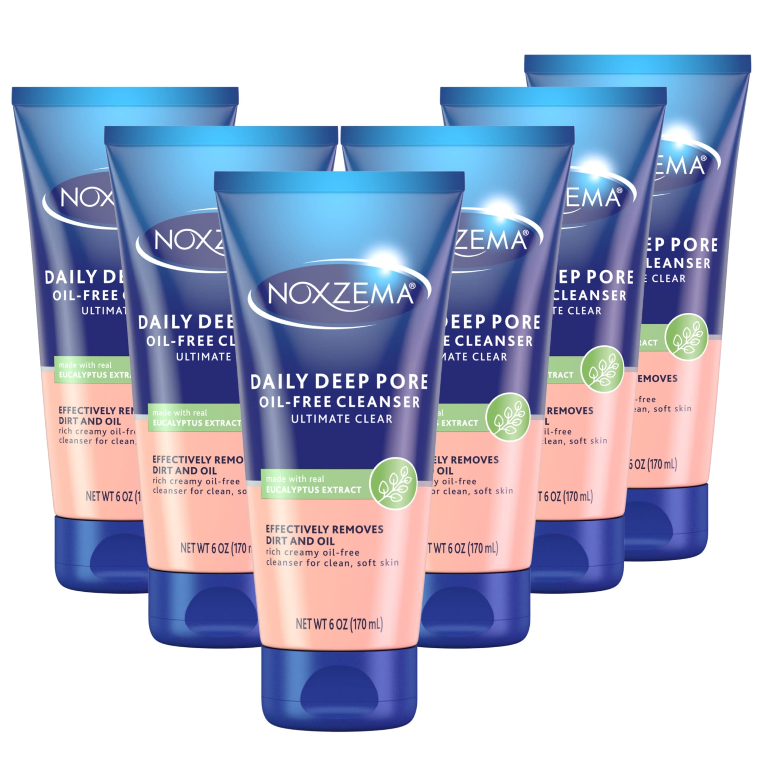 Noxzema Ultimate Clear Daily Deep Pore Cleanser 6 Oz (Pack of 6)