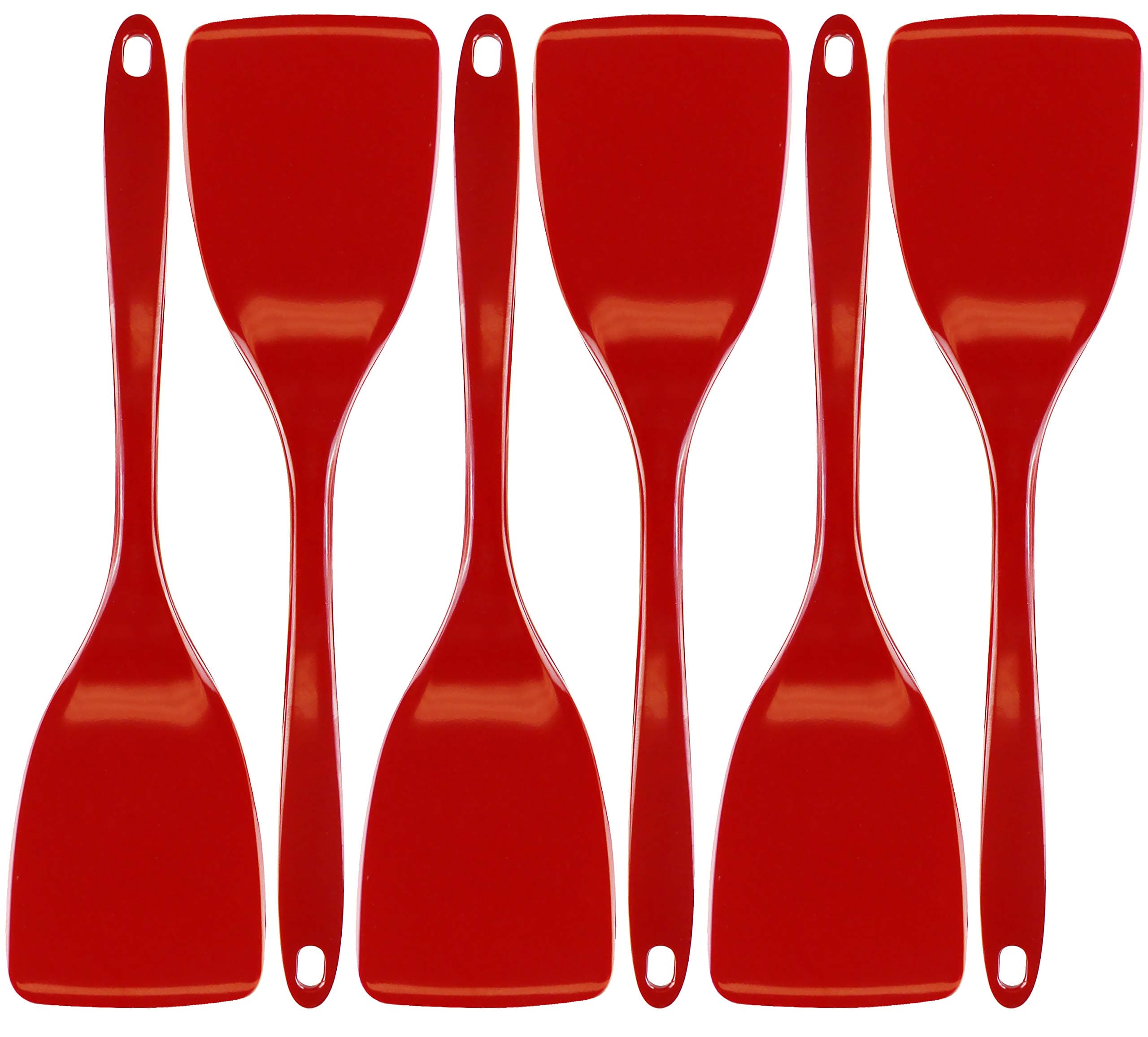 Reston Lloyd Durable Melamine Spatula Set, 100% Melamine Spatula, Set of 6, Red
