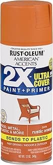 Rust-Oleum 327927-6 PK American Accents Spray Paint, Satin Rustic Orange