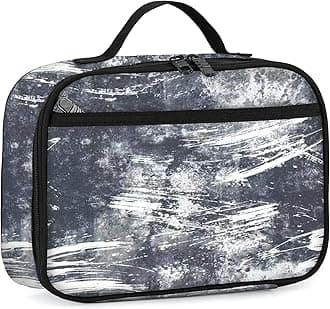 rickyh style Lunch Box with Padded Liner, Spacious Insulated Lunch Bag Durable Thermal Lunch Cooler Pack with Strap for Boys Girls Adults School Sports Beach Picnic Work Camp,2 Pocket(LBMOSE)