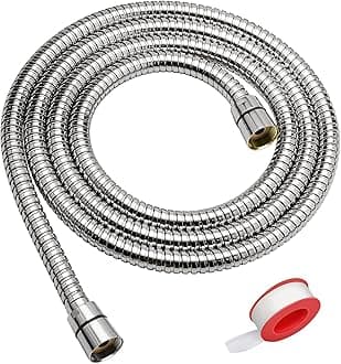Shower Hose, 79 Inches Extra Long Stainless Steel Handheld Shower Head Hose with Brass Insert and Nut - Durable and Flexible(Brushed Nickel)