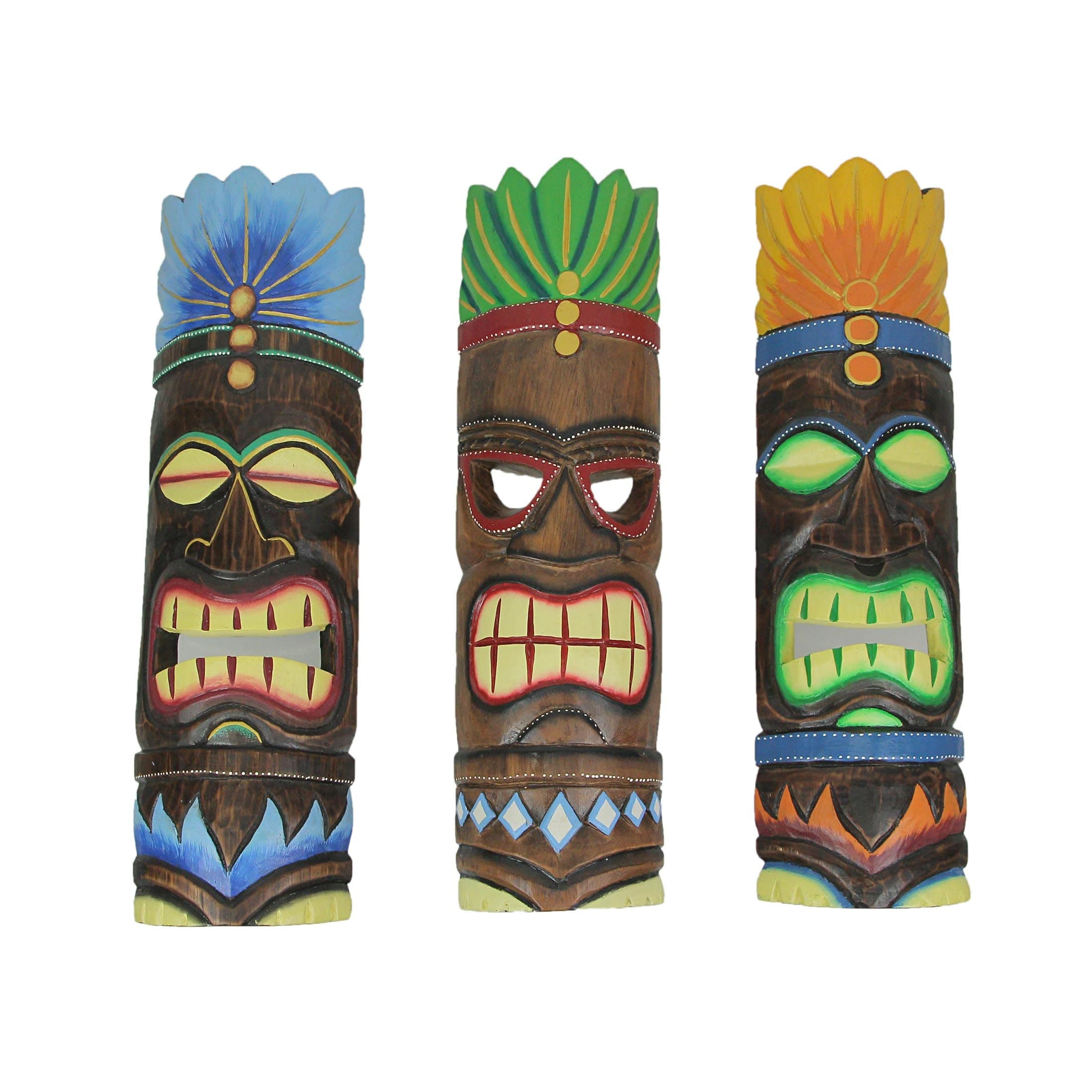 Chesapeake Bay 19-1/2" Bright Tiki Mask 3 Piece Set