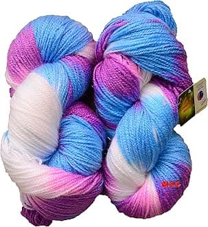 - M.G ENTERPRISE Glow Knitting Yarn Wool, Flourish 200 GMS Woolen Crochet Yarn Thread. Best Used with Knitting Needles, Crochet Needles-PO Art-CJD