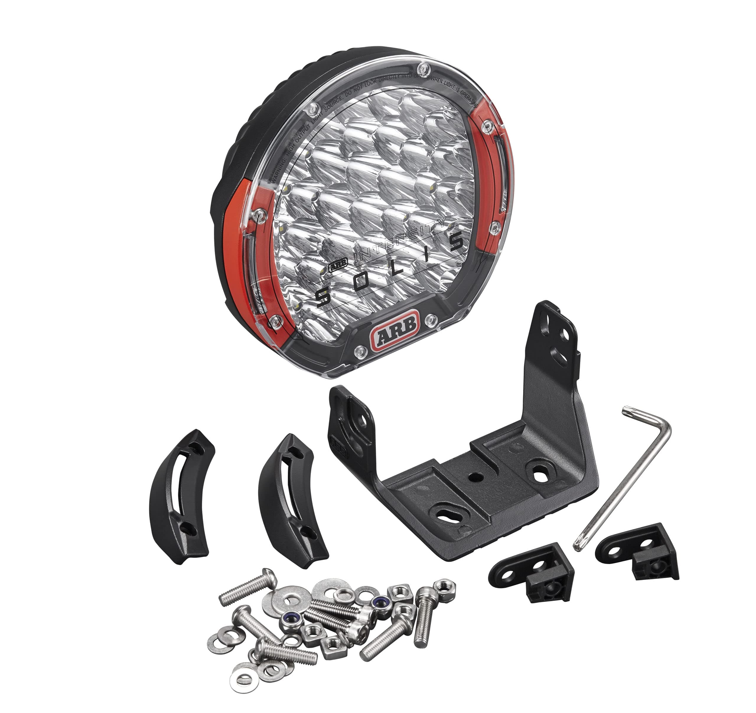 INTENSITY SOLIS SJB36S 36 LEDS DRIVING LIGHT, SPOT BEAM with RED and BLACK INTERCHANGEABLE BEZELS 9 INCHES, INDIVIDUAL