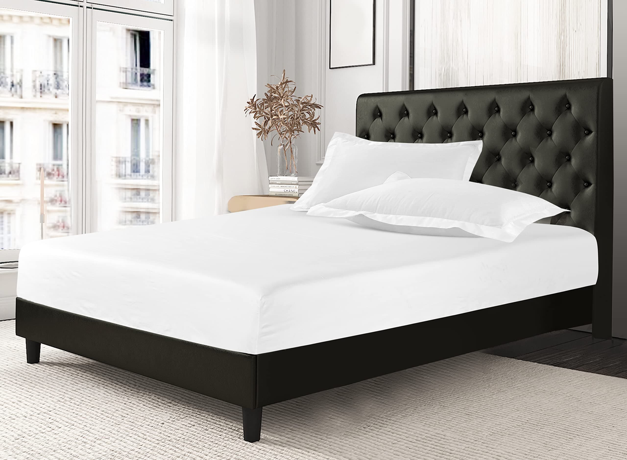 800 Thread Count Pure Egyptian Cotton Super Soft Hotel Quality 28 CM/11 Inch Deep Fitted Bed Sheet (Super King Fitted Sheet)