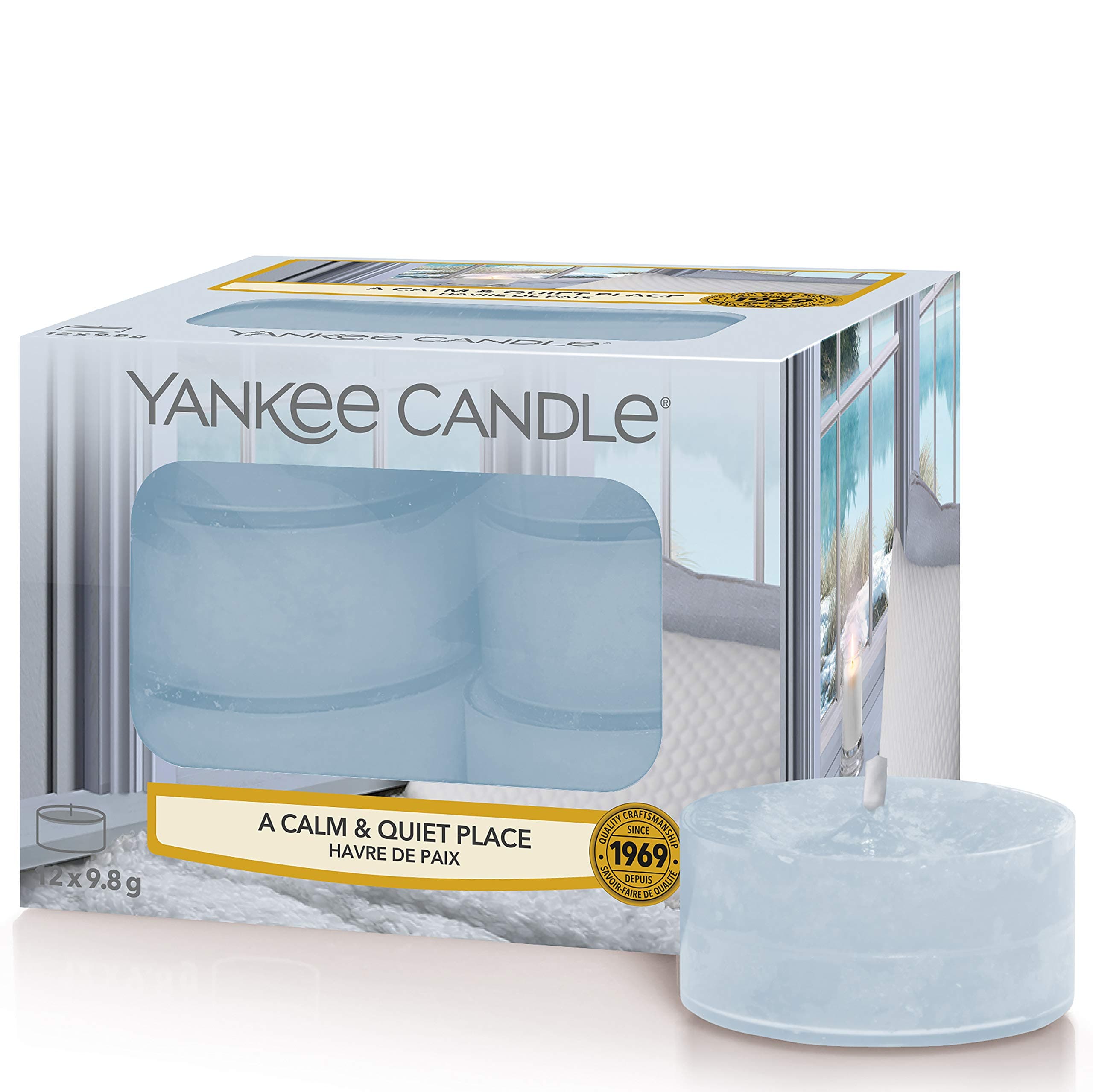 Yankee Candle Tea Light Scented Candles | A Calm and Quiet Place | 12 Count