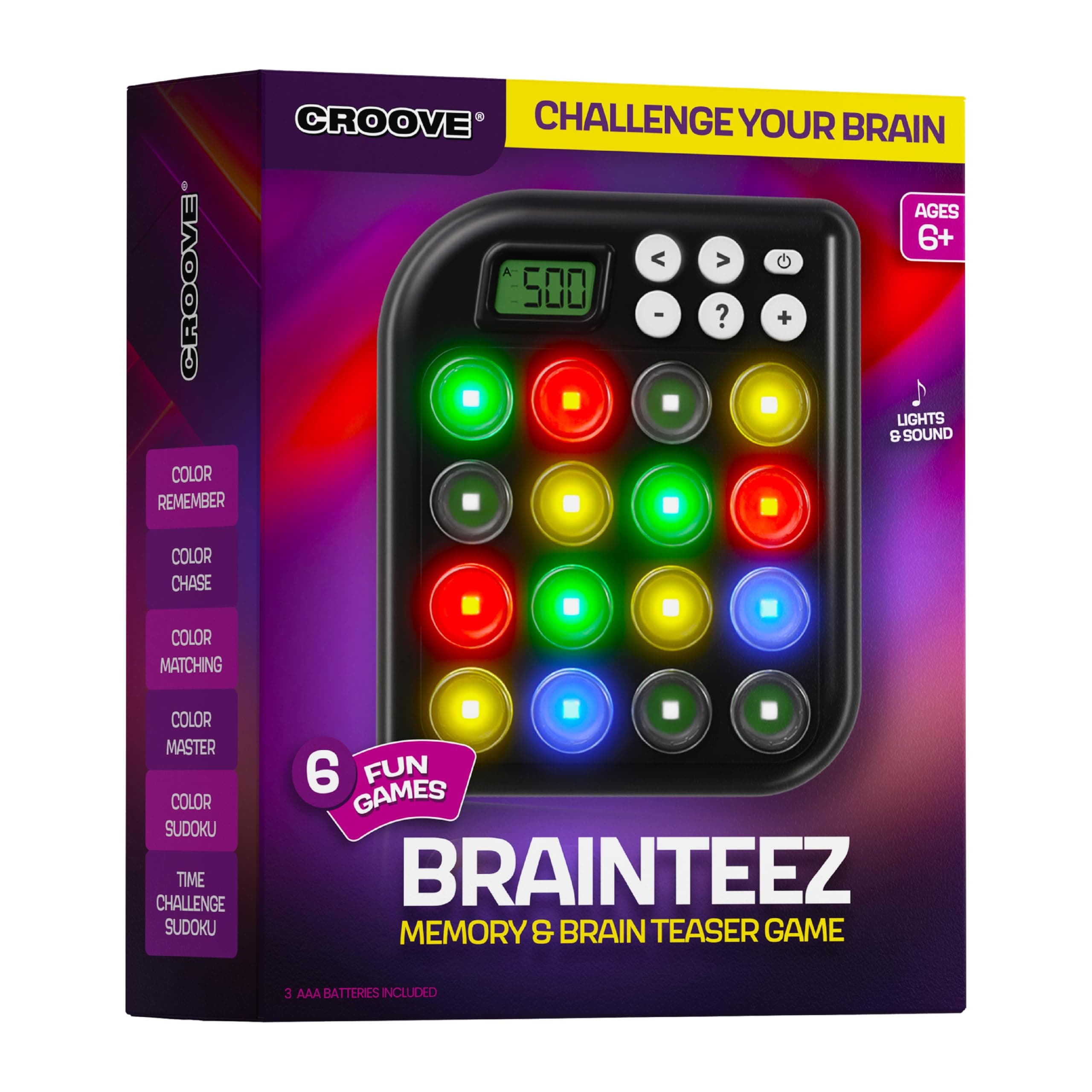 Croove Brain Teasers & Memory Game, 6 Fun Games for Kids, Easter Basket Stuffers, Cool Stocking Stuffers Toys, Best Activities for Boy, Gift Ideas for Boys & Girls Ages 6-8 9 10 11+ Year Old