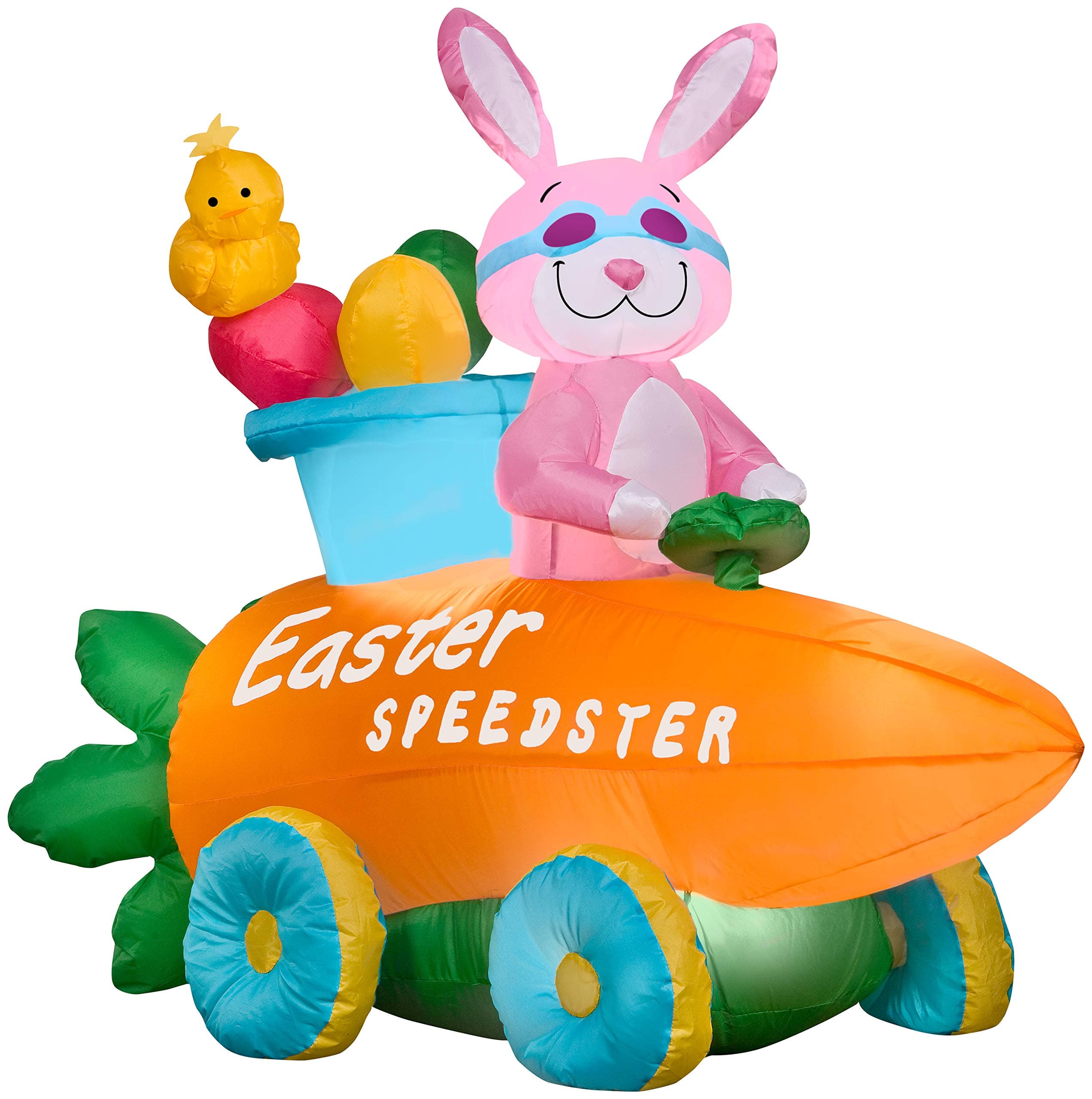 Airblown Inflatable Easter Bunny in Speedster Scene