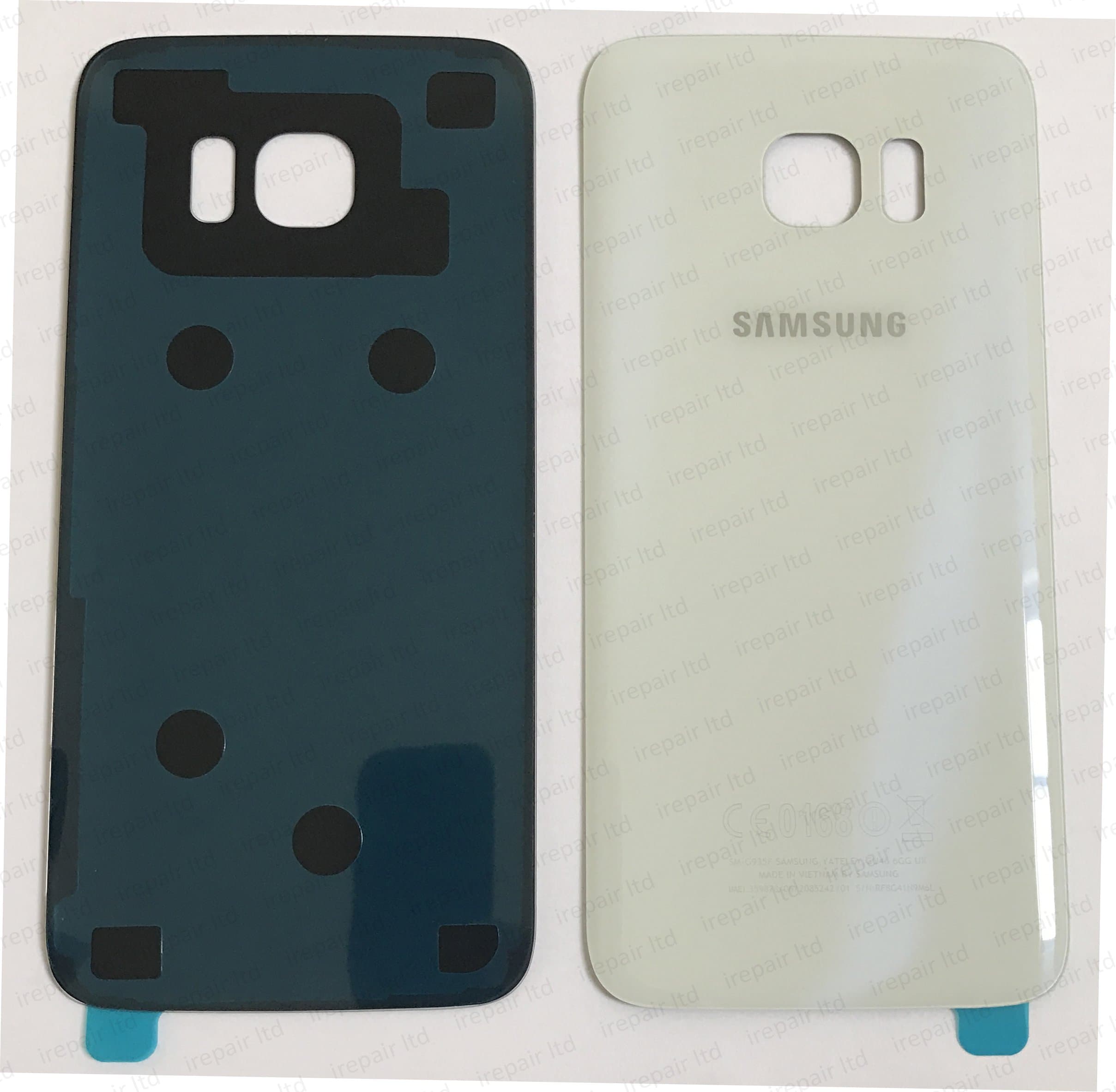 100% Original Samsung Galaxy S7 Edge White Back Rear Glass Battery Cover with Adhesive Genuine