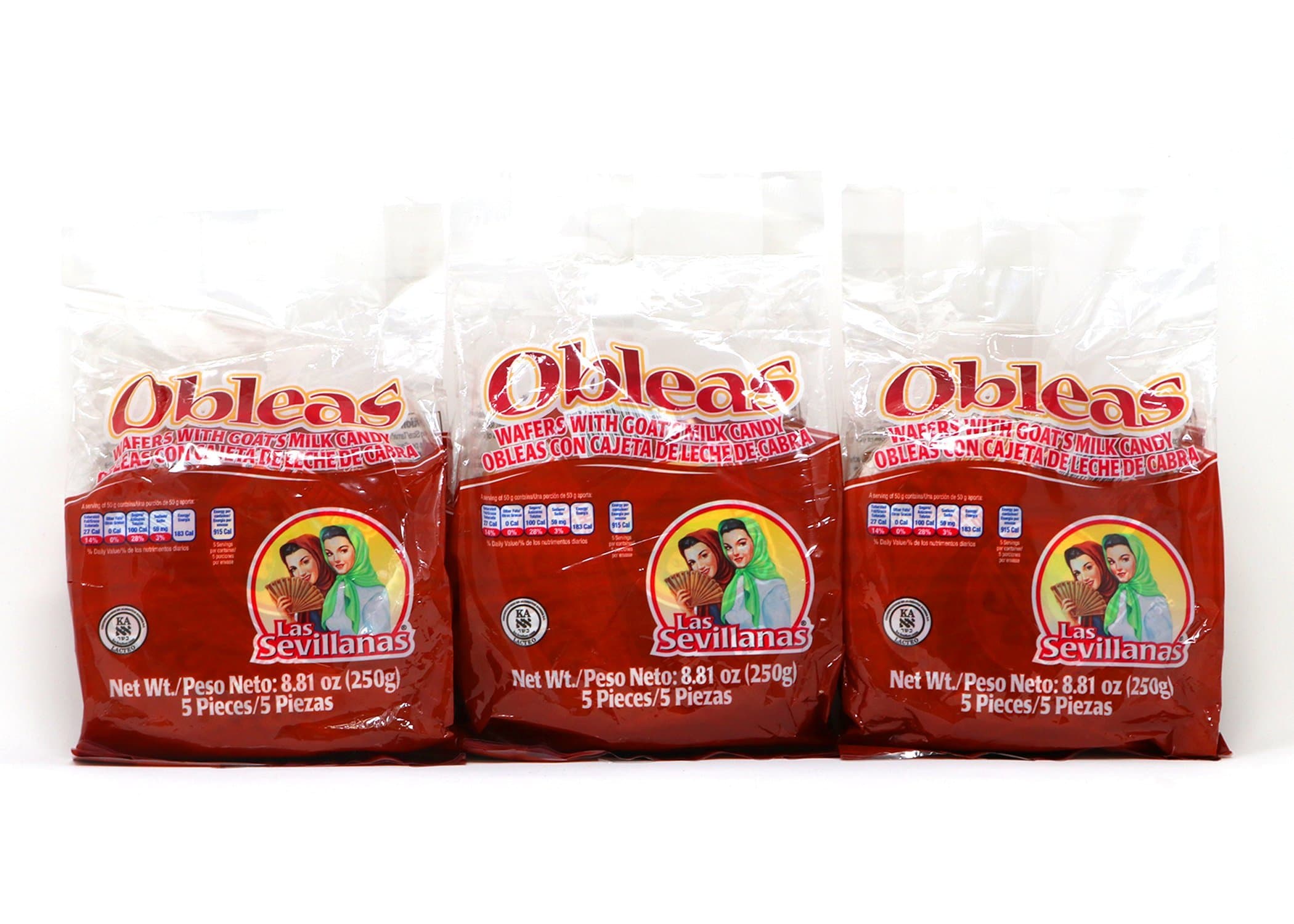 Medium Wafer with Cajeta 50g/Unit (3 Packs - 5pcs/Pack) - 15 Units Total