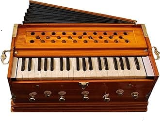 Harmonium- 7 Stoppers 7 Bellow 39 Sur Harmonium With High Male High Bass Sound Long Sustain Orignal Indian Music Art Instrument Classical Sound System Hard Key Sound With Free Bag