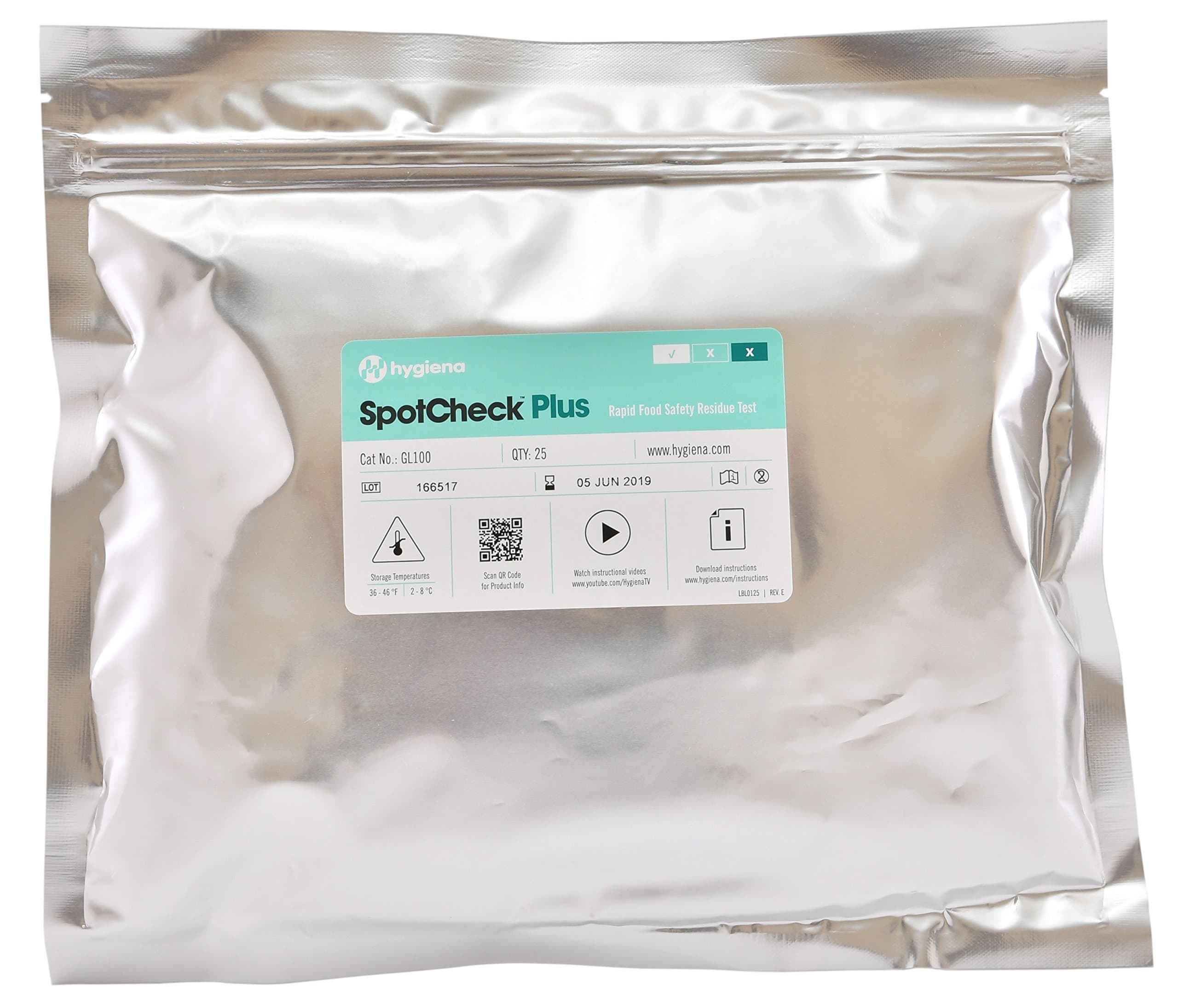 SpotCheck Plus, Hygiene Non-Instrument Color Tests, Detects Residual Lactose and Glucose, 100 Per Box, by Hygiena