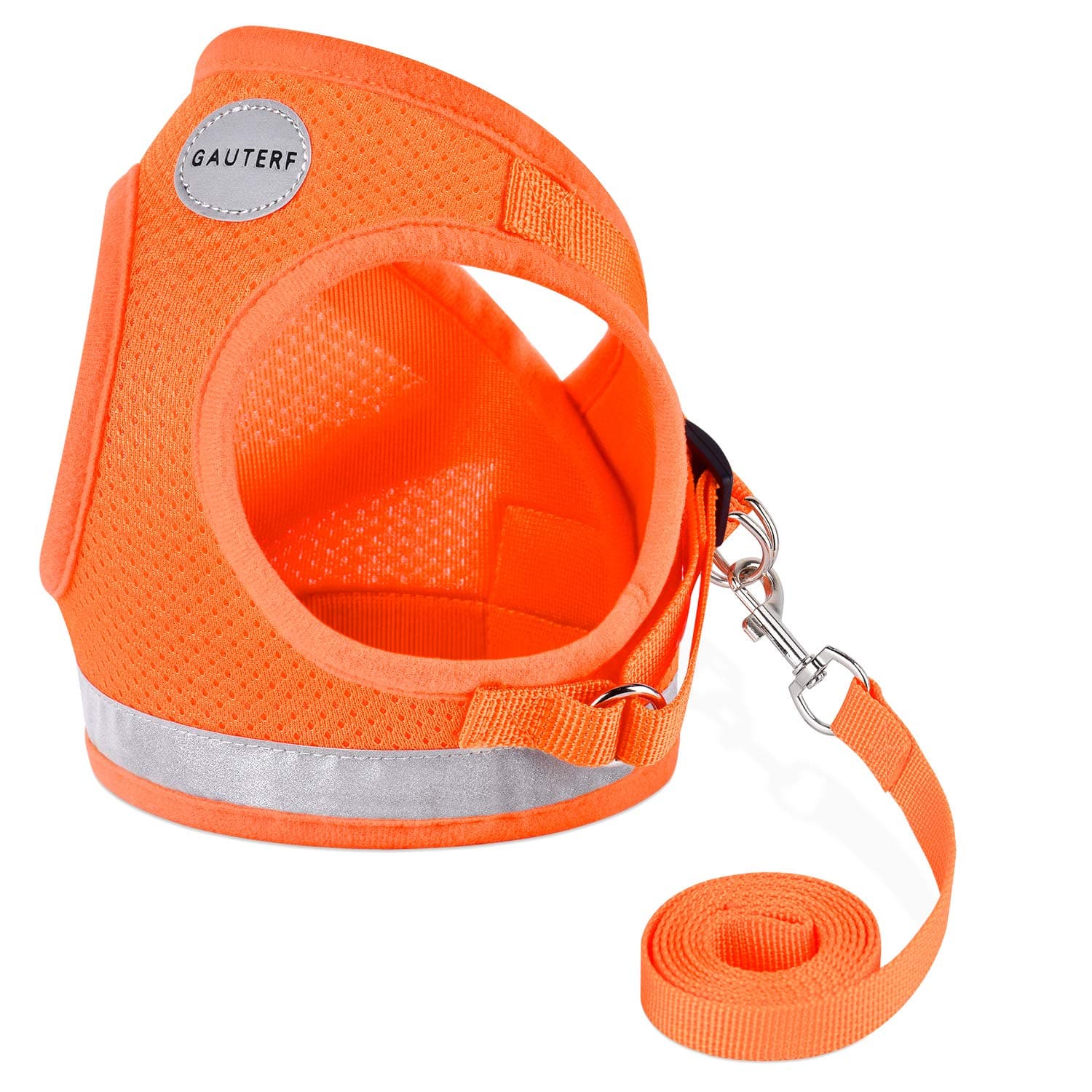 Cat Harnesses and Puppy Harness with Leashes Set, Escape Proof Cat Harness, Adjustable Reflective Soft Mesh Vest Fit Puppy Kitten Rabbit Ferrets's Outdoor Harness