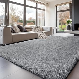 Sour Lemon Rugs Living Room 240x340cm, Grey Area Rugs for Bedroom, Washable Anti Slip Extra Large Shaggy Soft Rug Fluffy Modern Floor Carpets Mat Beside Rugs for Kids Living Room