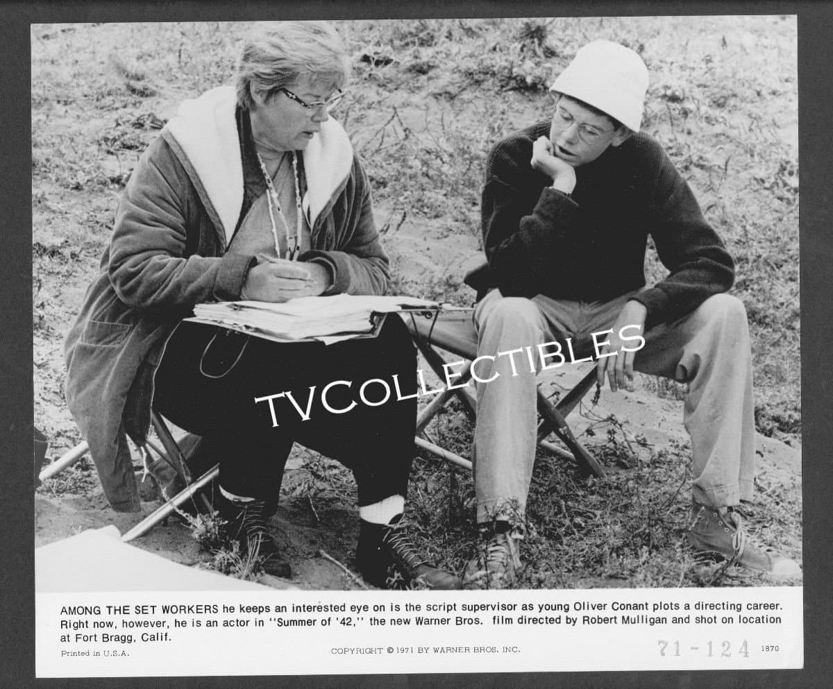 Press Photo~ Summer 42~1971 ~Oliver Conant ~Script Supervisor Marie Kenney