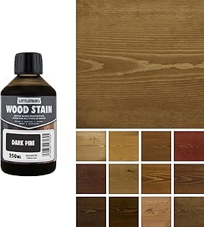 Littlefair's Wood Stain Water-Based - (Dark Pine) – Non-Toxic, Eco-Friendly & Quick Drying - Easy-to-Apply, Concentrated Formula for All Wood Types – 250ml