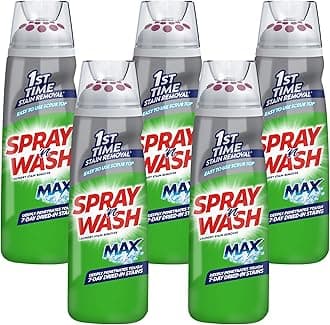 Spray 'n Wash Pre-Treat Max Laundry Stain Remover Gel Stick with Easy to Use Scrub Top, Deeply Penetrates 1st Time and Dried-In Stains, 6.7 Fl Oz, Pack of 5