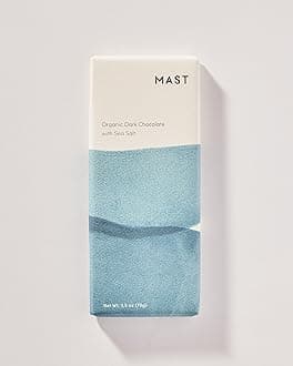 Mast Chocolate Bars | 6 pack | Organic, Kosher | Classic 2.5oz each (6 Bars, Organic Dark Chocolate with Sea Salt)